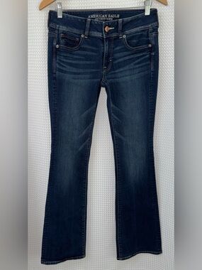 AMERICAN EAGLE bootcut‎ Jeans size 4 long - dark blue